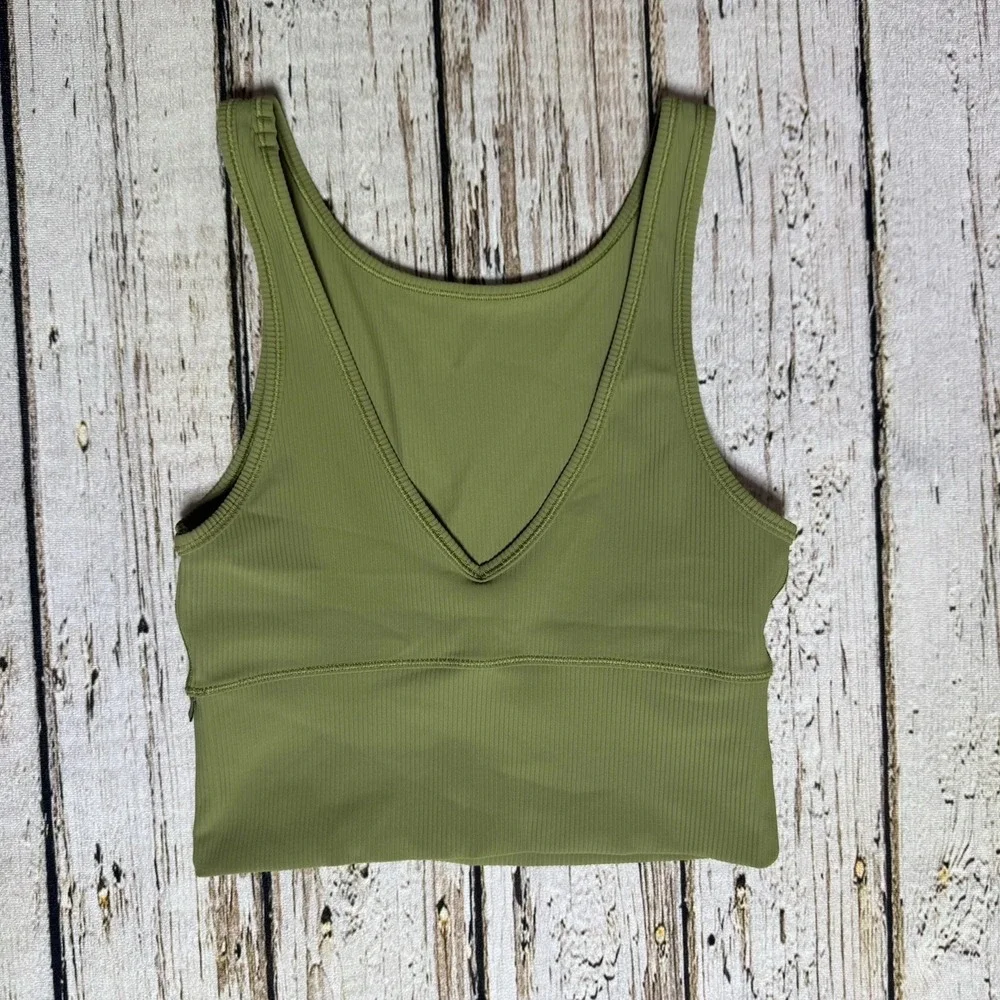 Lululemon Power Pivot Ribbed Tank Top Green‎ Women's 6